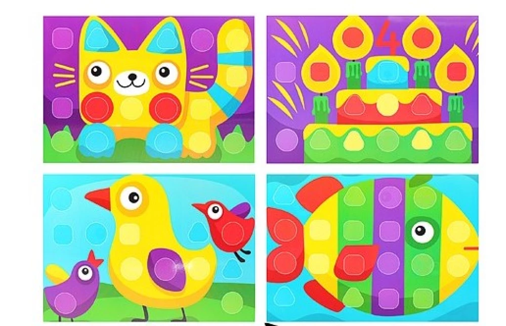Mosaic for toddlers in a suitcase - Kitten