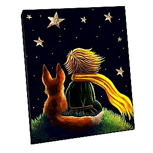 Numbered Painting on Black Canvas - The Little Prince, 50x40cm