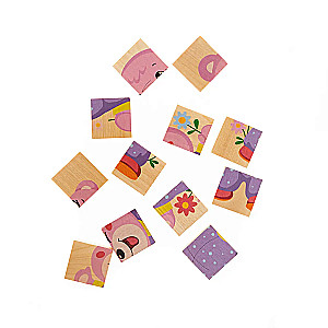 Wooden Puzzle Bear Cub. 12 Elements