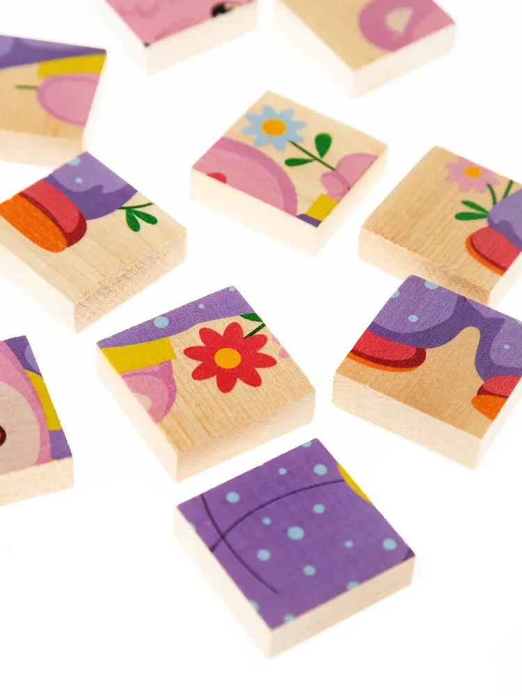 Wooden Puzzle Bear Cub. 12 Elements