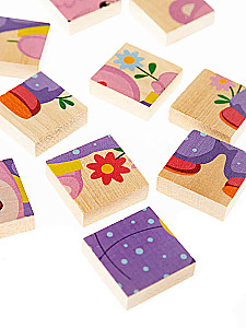 Wooden Puzzle Bear Cub. 12 Elements