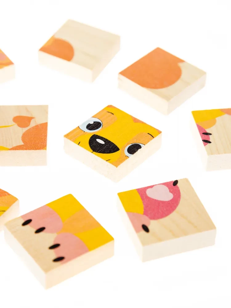 Wooden puzzles for toddlers Lion Cub. 12 pieces