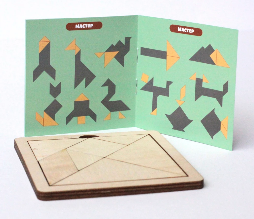 Gra układanka drewniana - Tangram