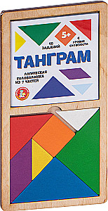 Gra logiczna puzzle drewniane Tangram