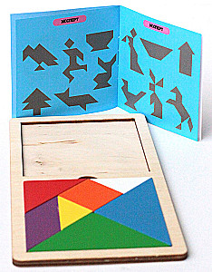 Gra logiczna puzzle drewniane Tangram