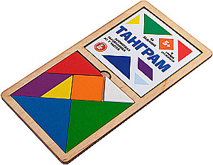 Gra logiczna puzzle drewniane Tangram