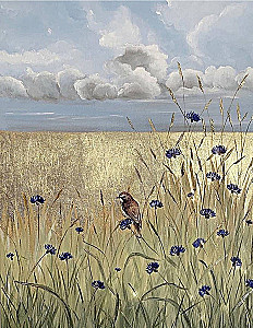 Numbered painting with gilding - Golden Rye, 40x50cm