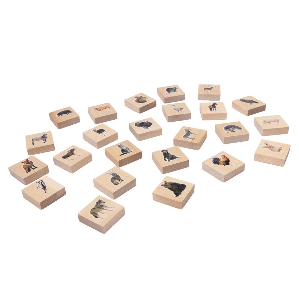 Wooden Lotto Domestic and Wild Animals