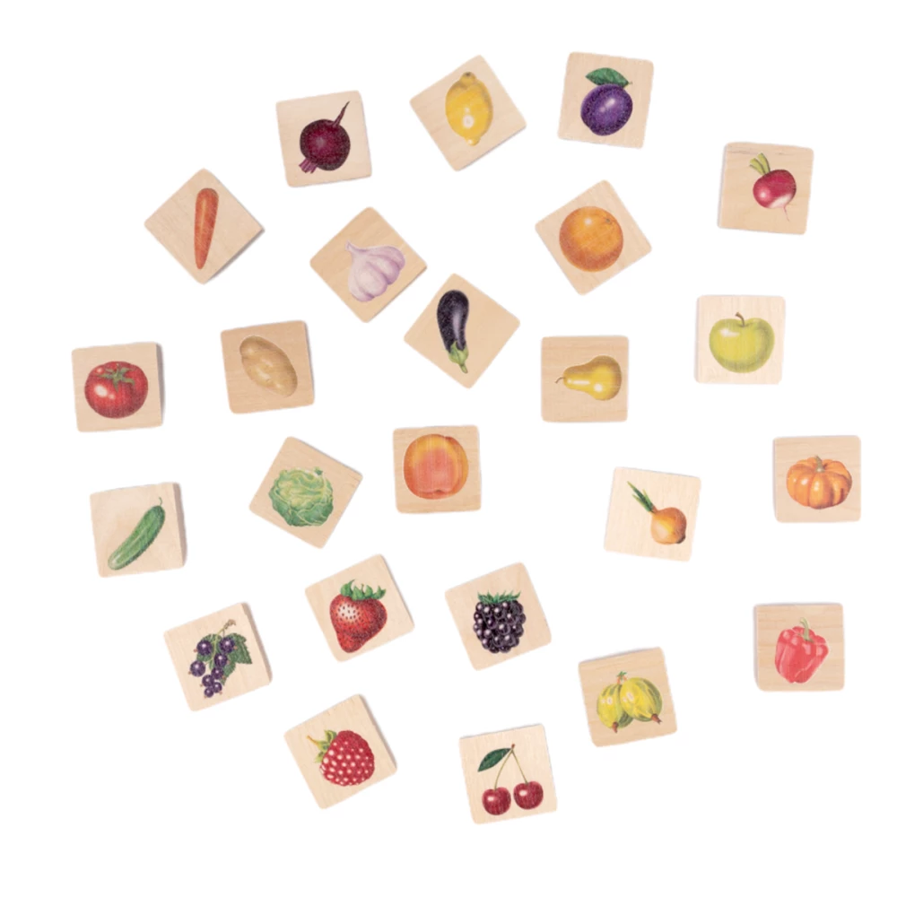 Wooden Lotto - Vegetables and Fruits
