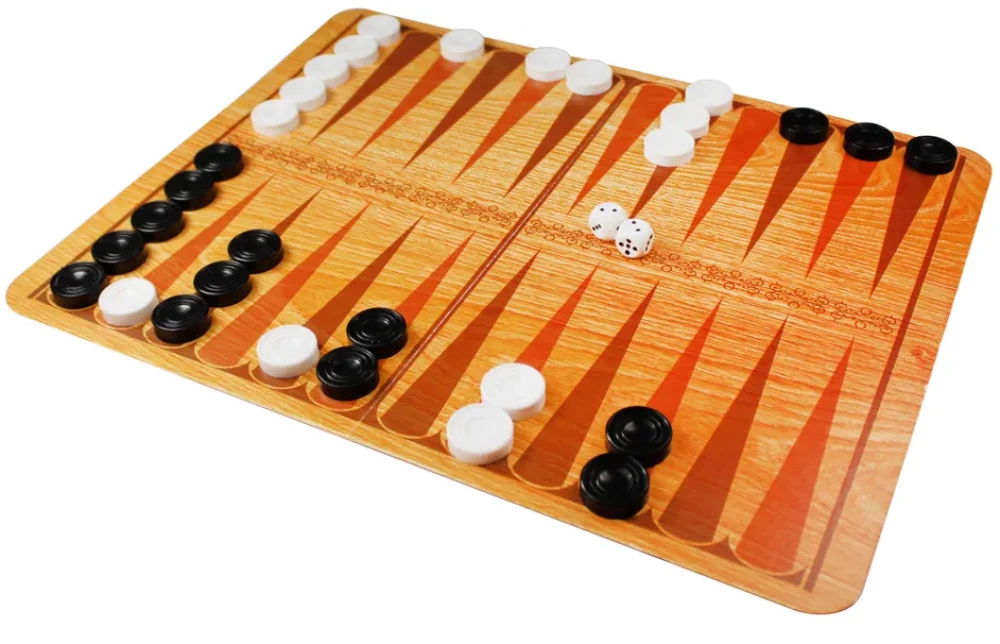 Classic Board Game - Checkers Backgammon