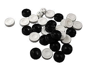 Classic Board Game - Checkers Backgammon