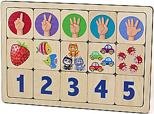 Developing Wooden Puzzles - Counting to Five