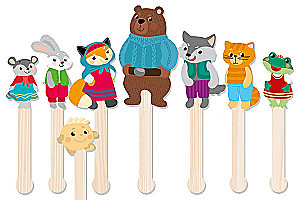 Puppet Set for Stick Theater - Favorite Tales
