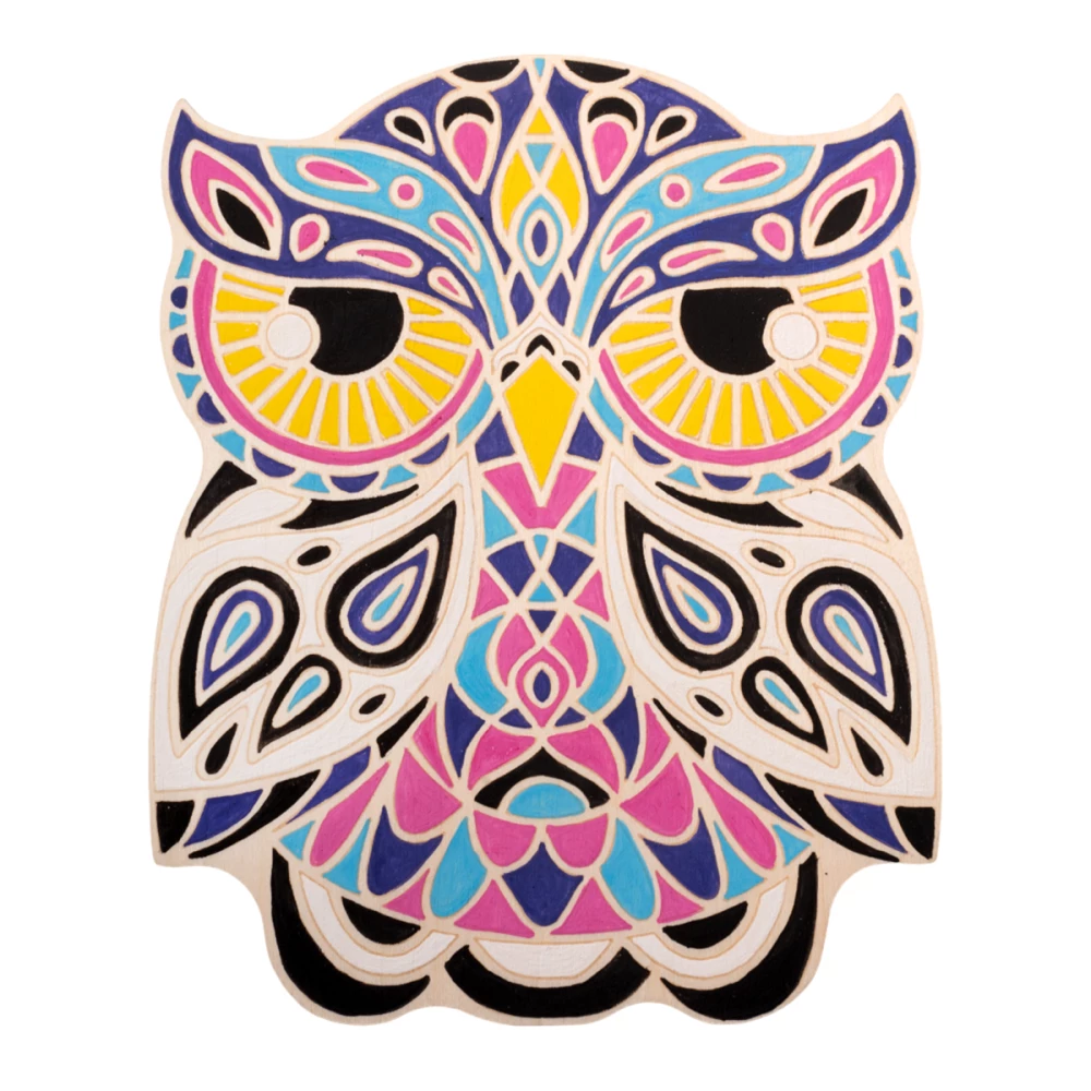Wood Painting Owl