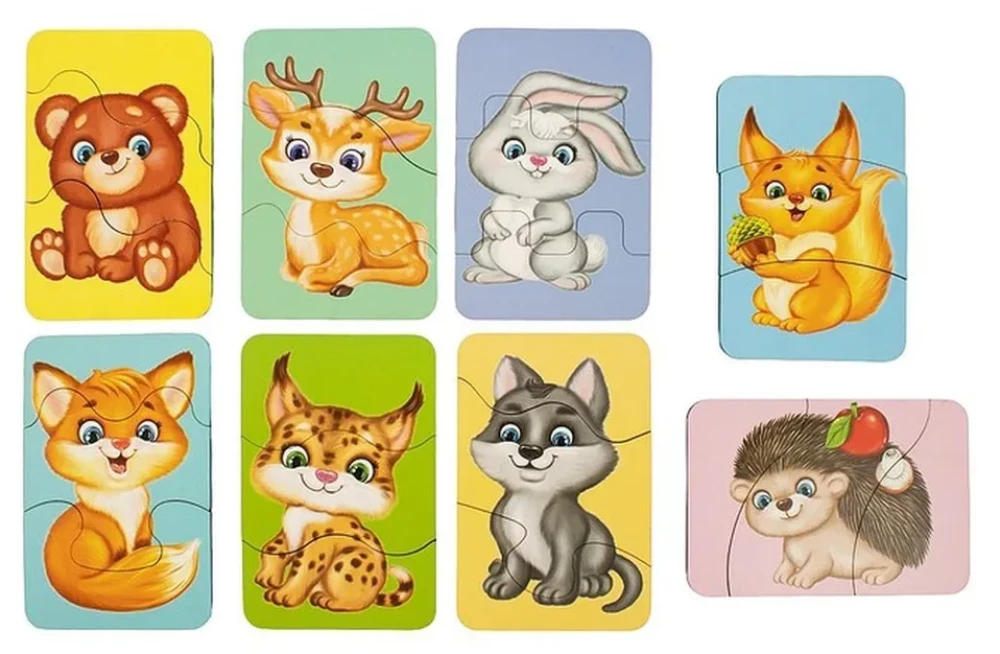 Puzzle drewniane - Leśne mieszkańcy