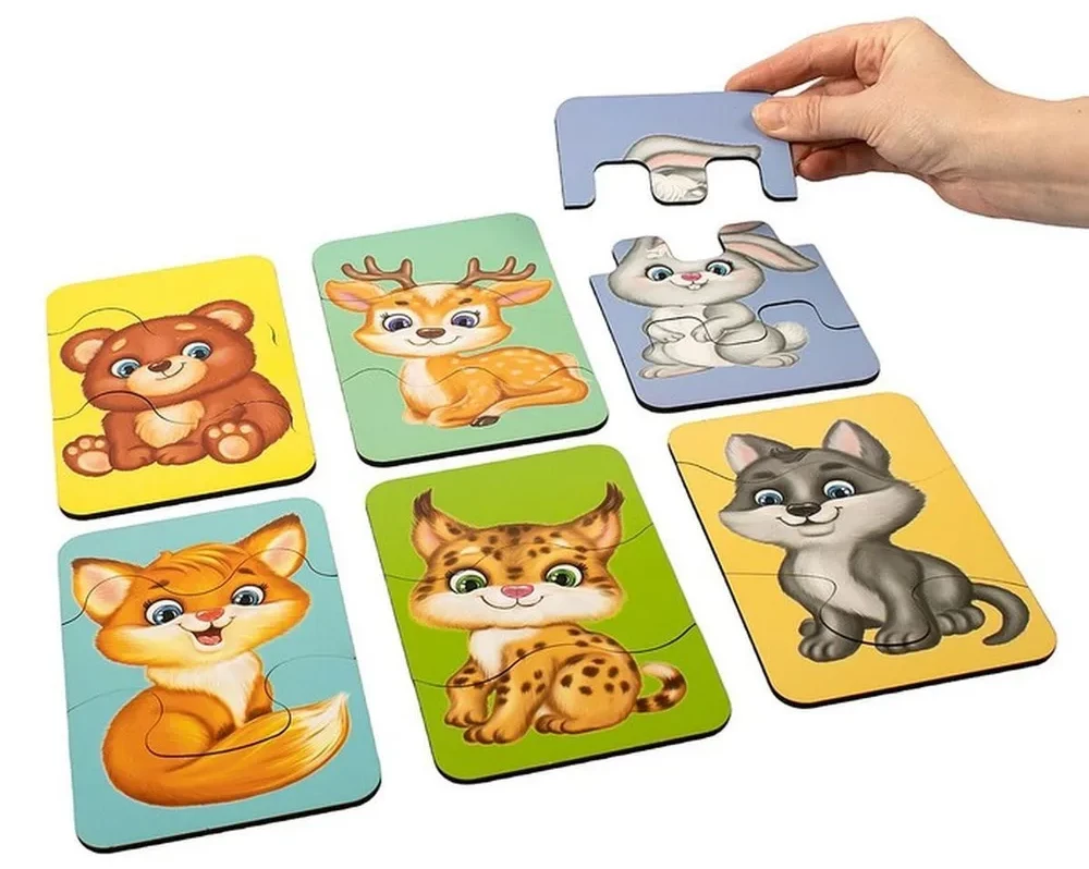 Puzzle drewniane - Leśne mieszkańcy