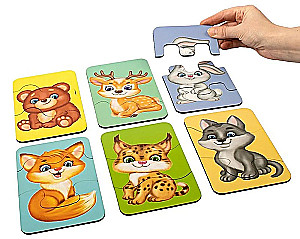 Puzzle drewniane - Leśne mieszkańcy