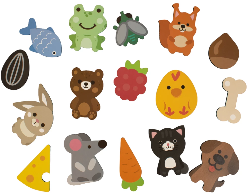 Puzzle drewniane - Kto co je?