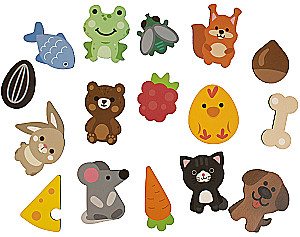 Puzzle drewniane - Kto co je?