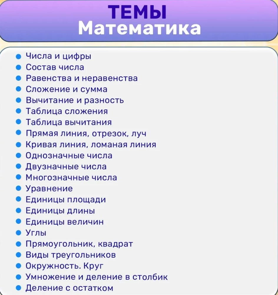 Atgādinājumi par krievu valodu un matemātiku (1.–4. klasei)