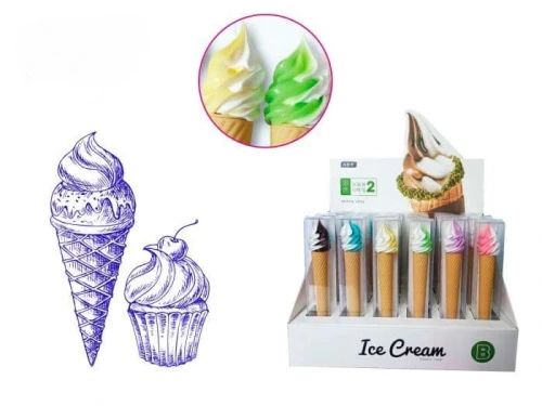 Gel pen 0.5 mm ICE CREAM 2, blue