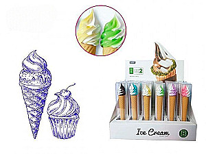 Gelinė plunksna 0,5 mm ICE CREAM 2, mėlyna