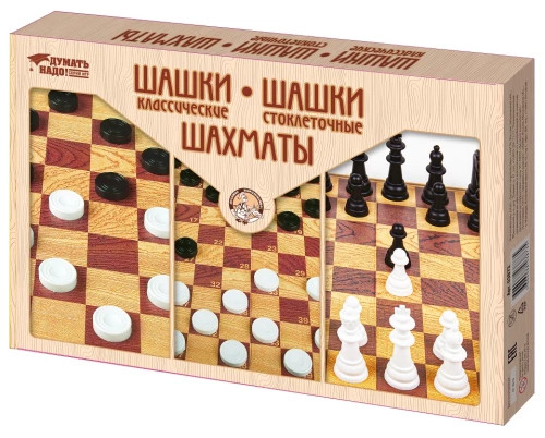 Board Game - Classic Checkers. Hundred-Cell Checkers. Chess