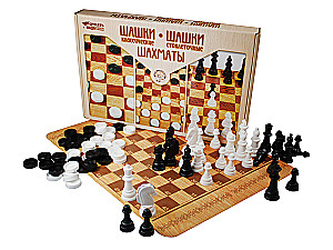 Gra planszowa - Warcaby klasyczne. Warcaby sto polowe. Szachy