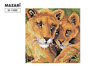 Diamond Mosaic Lions 20x20 cm