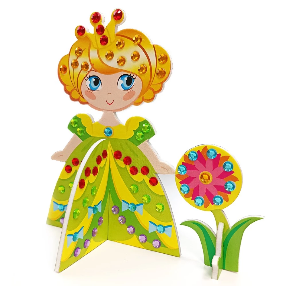 3D-Bastelset mit Strasssteinchen Prinzessin 1