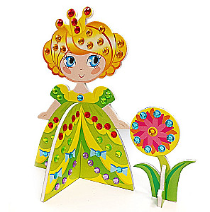 3D-Bastelset mit Strasssteinchen Prinzessin 1