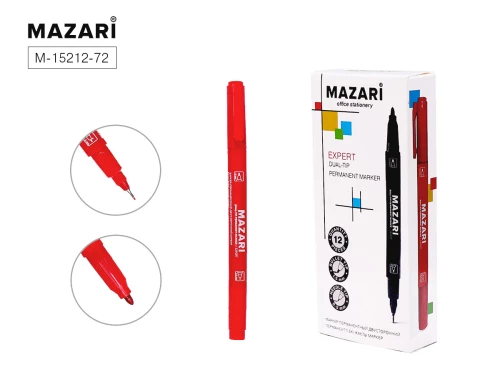 Permanent double-sided marker EXPERT, RED