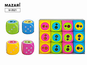 Kunststoffspitzer - Würfel, in assortierten Farben