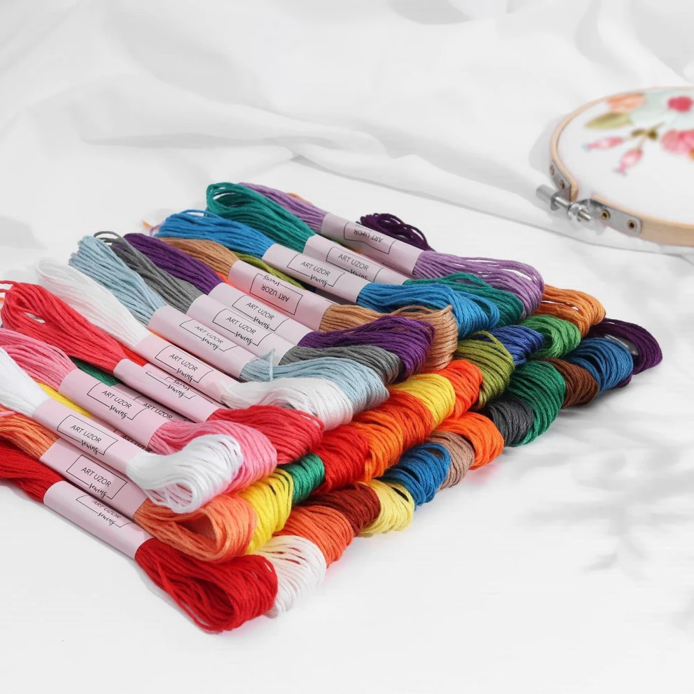 Set von Stickgarn Mouliné Nr. 17/18/19, 8 ± 1 m, 36 Stück