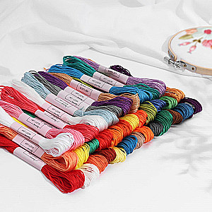 Set von Stickgarn Mouliné Nr. 17/18/19, 8 ± 1 m, 36 Stück