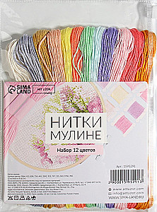 Stickgarn-Set Nr. 6, 8 ± 1 m, 12 Stück