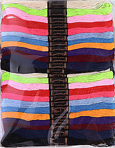 Zestaw nici mulinowych, 8 ± 1 m, 100 szt, kolor MIX