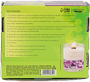 Set zur Herstellung einer aromatischen Kerze aus zwei Wachsarten mit Trockenblumen Traube