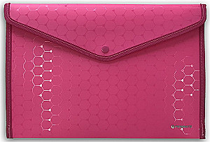 Hülle mit Druckknopf A4 LUX (rosa)