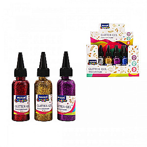 Flicker spīdumu gēls (6 krāsas pa 40 ml.)