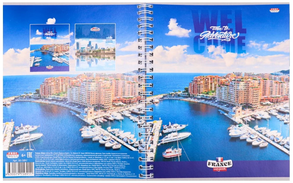 Checked Notebook City on the Shore-3
