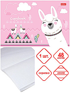 Notatnik w poprzeczne linie A5. Alpaka (48 stron)