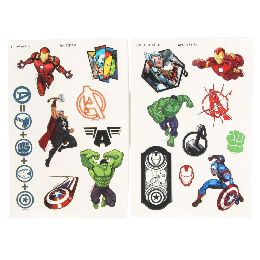 Naklejki transferowe Avengers (świecące w ciemności)