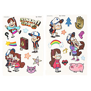 Przekładowe naklejki Gravity Falls (świecą w ciemności)
