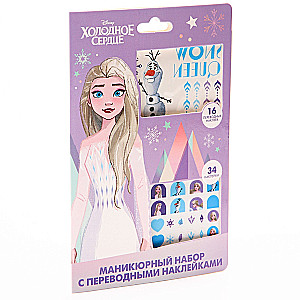 Zestaw do manicure z naklejkami do przenoszenia Kraina Lodu