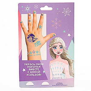 Zestaw do manicure z naklejkami do przenoszenia Kraina Lodu
