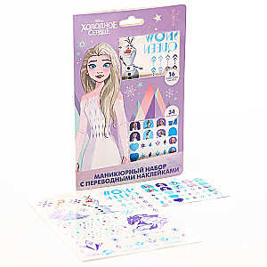 Zestaw do manicure z naklejkami do przenoszenia Kraina Lodu