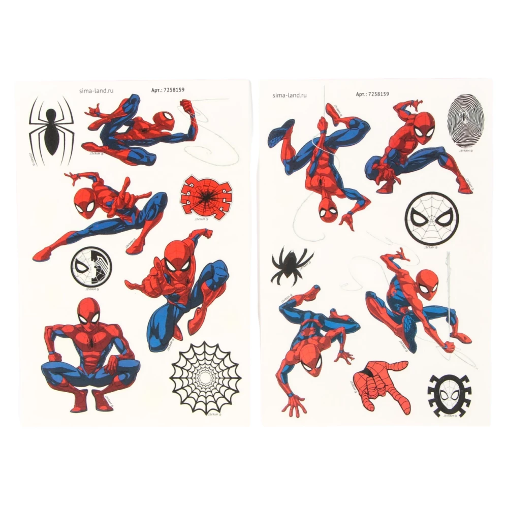 Naklejki transferowe, świecące w ciemności Spider-Man