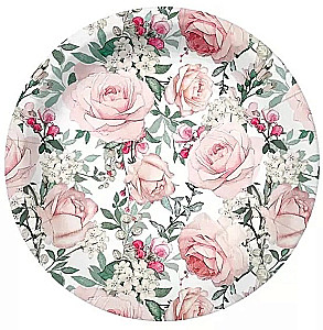 Jednorazowe talerze Gorgeous Roses (8 sztuk)
