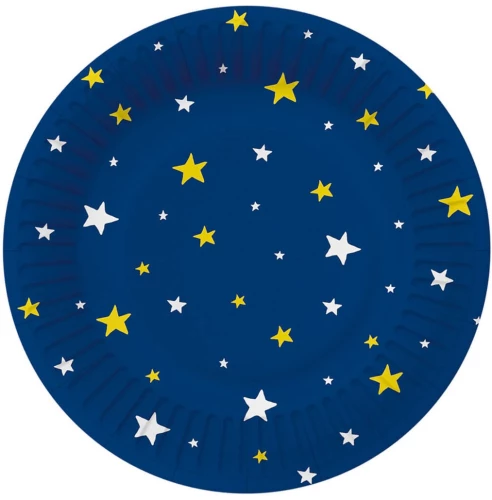 Jednorazowe talerzyki Starlit Sky (8 sztuk)